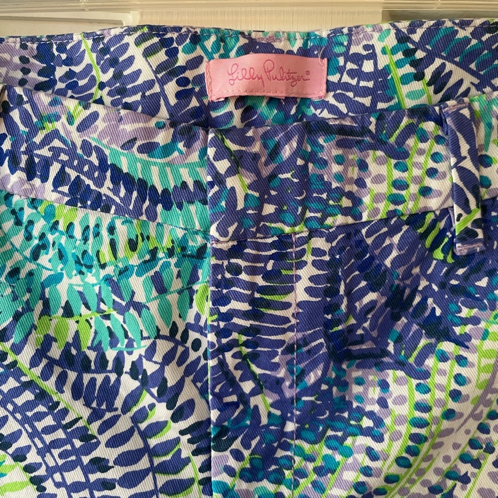 Lily Pulitzer Women’s Pant BlueGreen Floral Print - Picture 3 of 5
